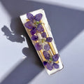 Barrette violettes grande - Aux fleurs de Chloé Barrette violettes grande Barrettes Barrettes