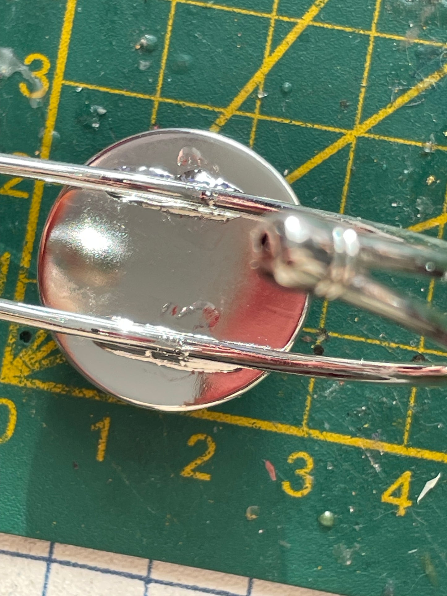 Bracelet manchette Bleuet & strass