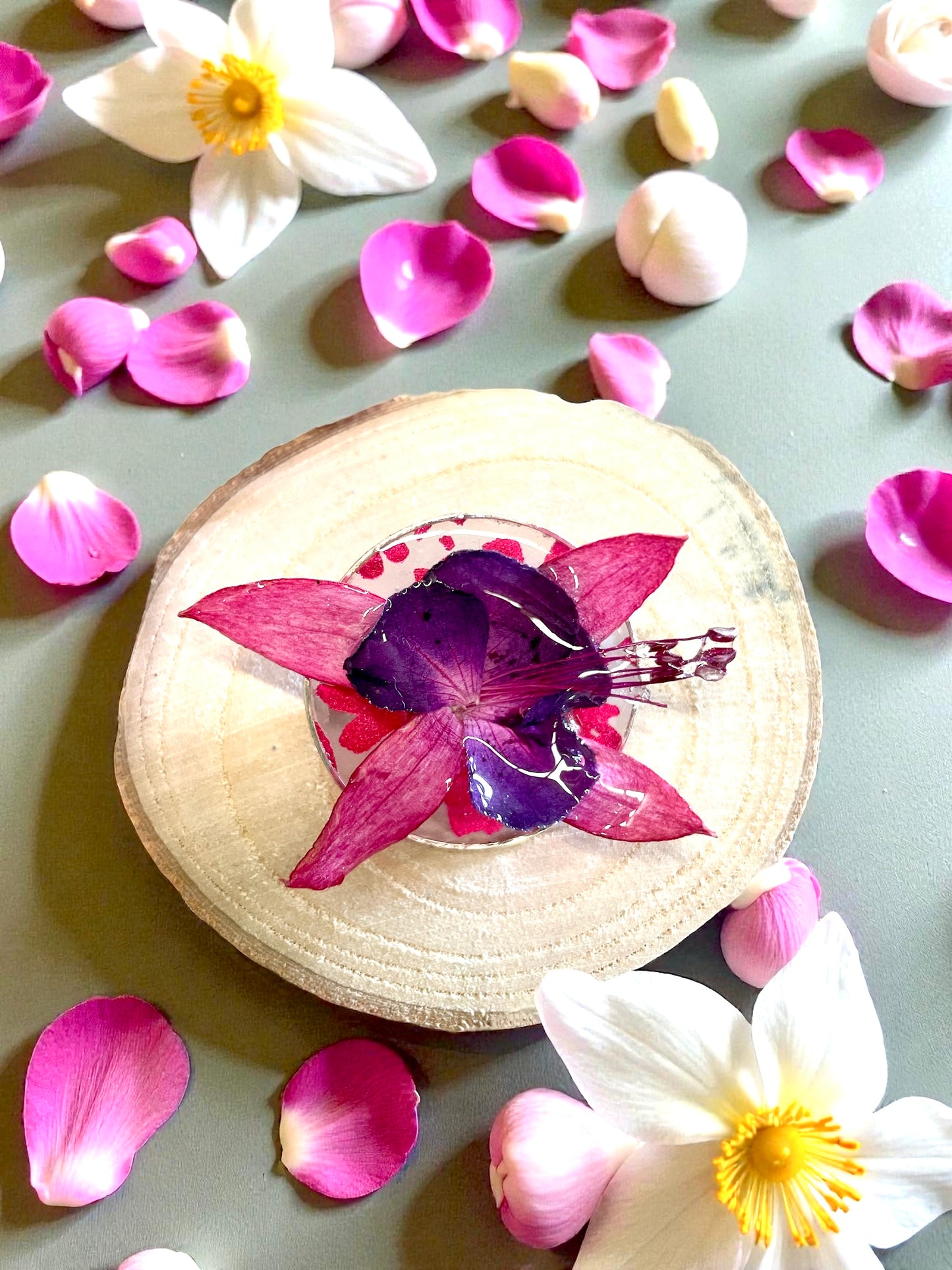 Broche fleur de Fuchsia