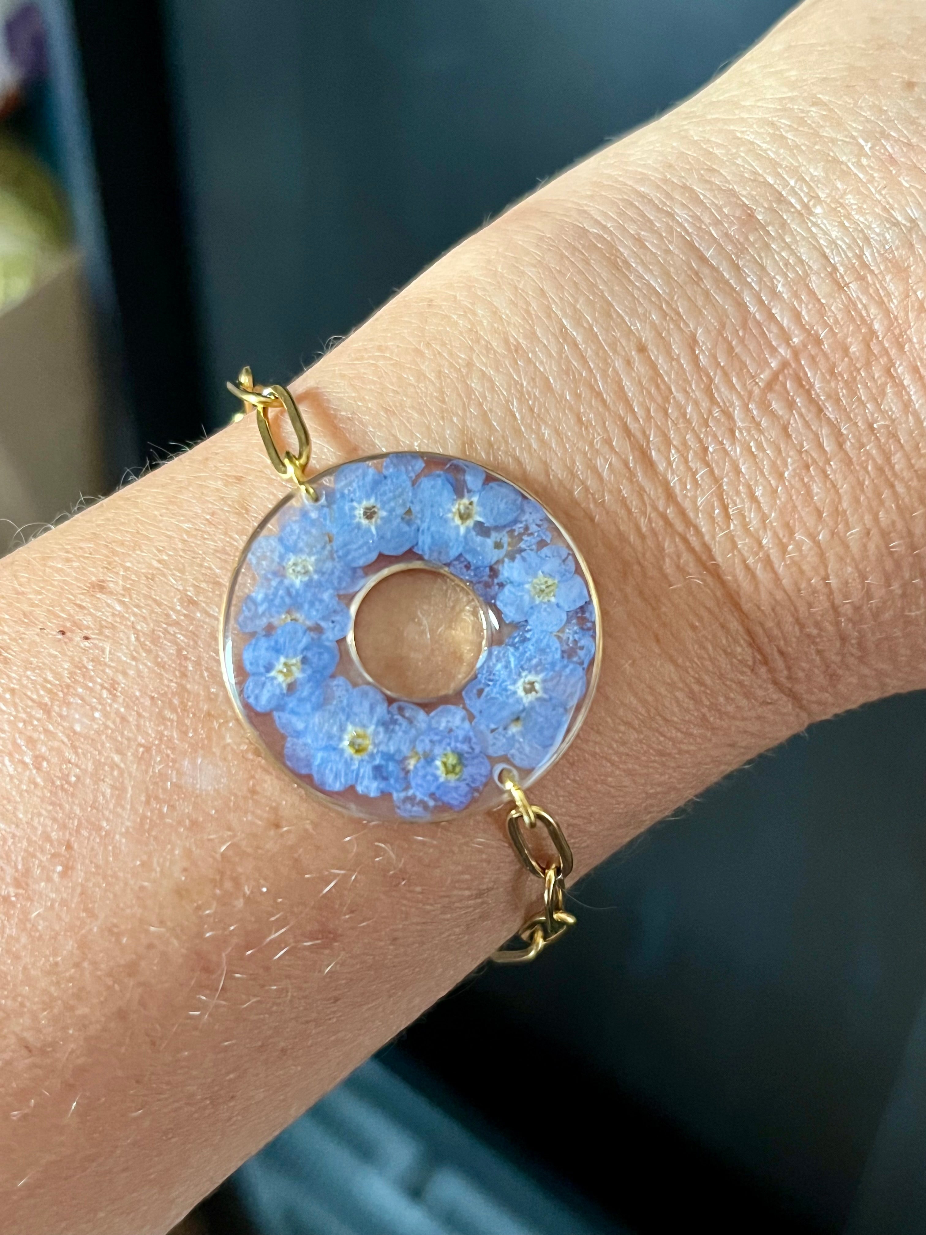 Bracelet Couronne fleurie Miosotis
