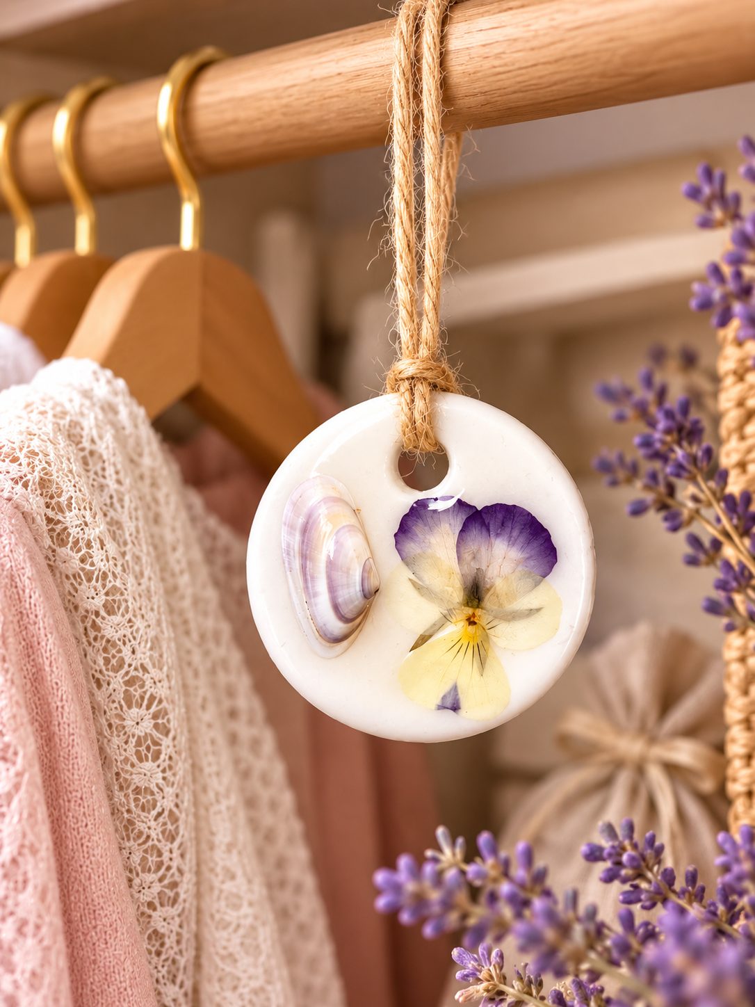 Médaillon parfumé fleurs naturelles séchées | Aux Fleurs de Chloé