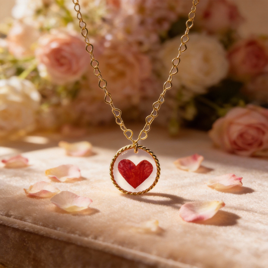 Collier cœur de Camélia