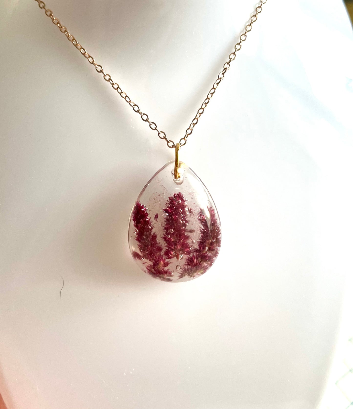 Collier pendentif Amaranthe queue de renard