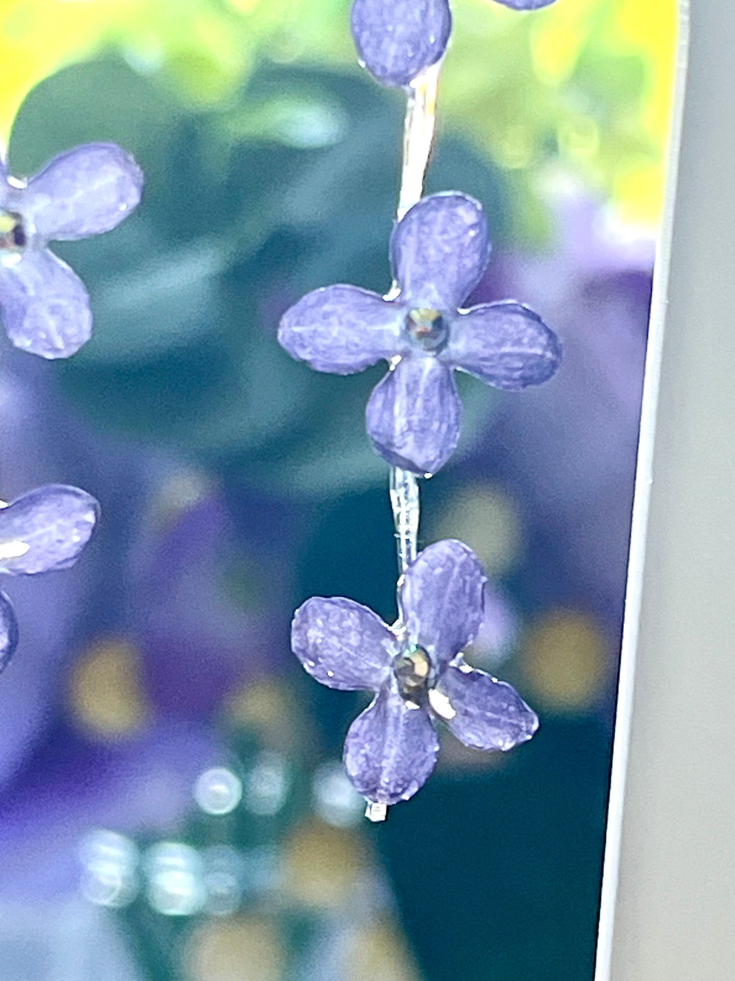 Boucles d’oreilles en fleurs de lilas naturelles