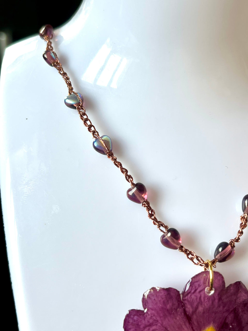 🌸 Collier “Grande Primevère” – Fleur naturelle