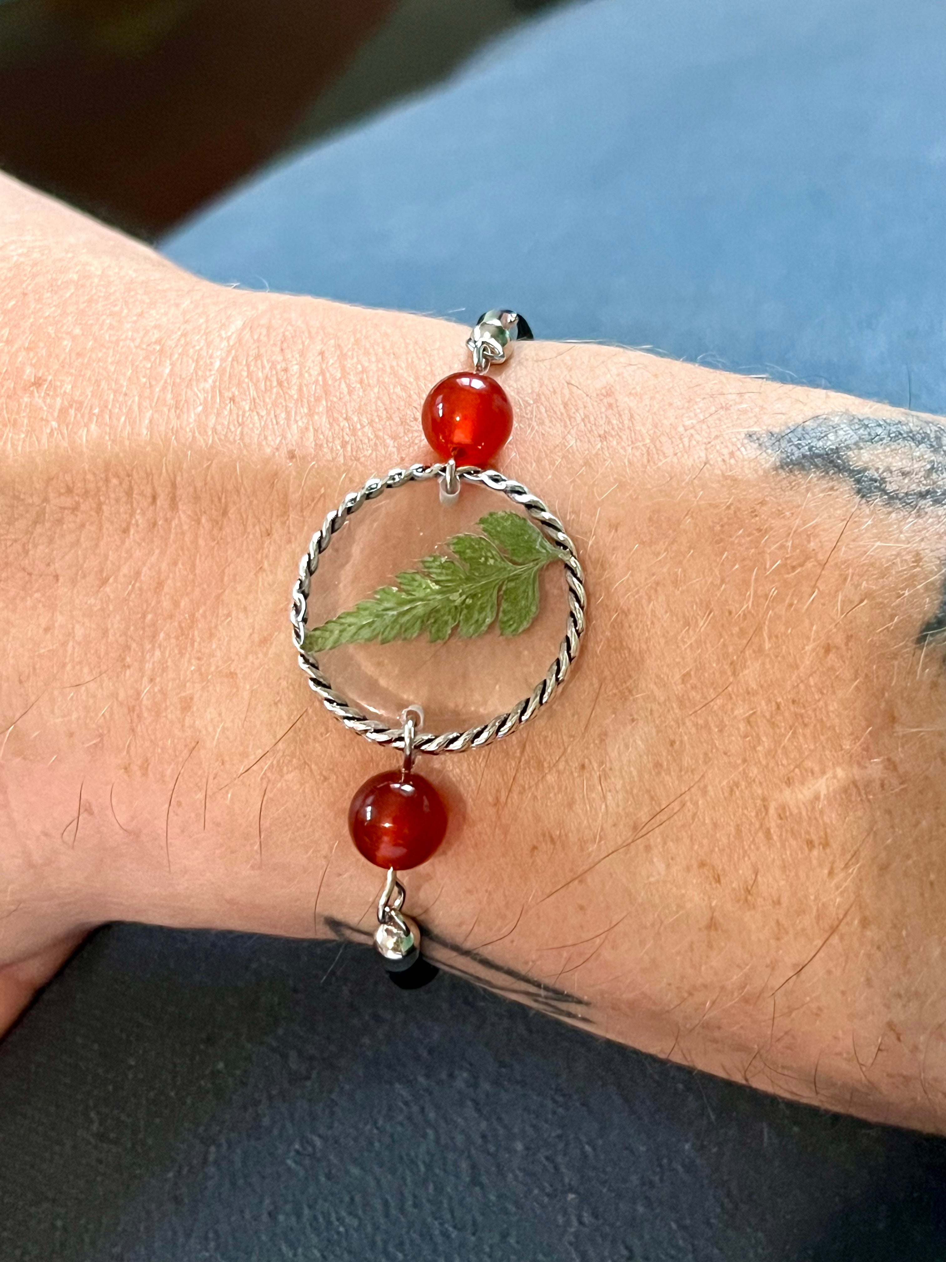 Bracelet Fougère & Cornaline