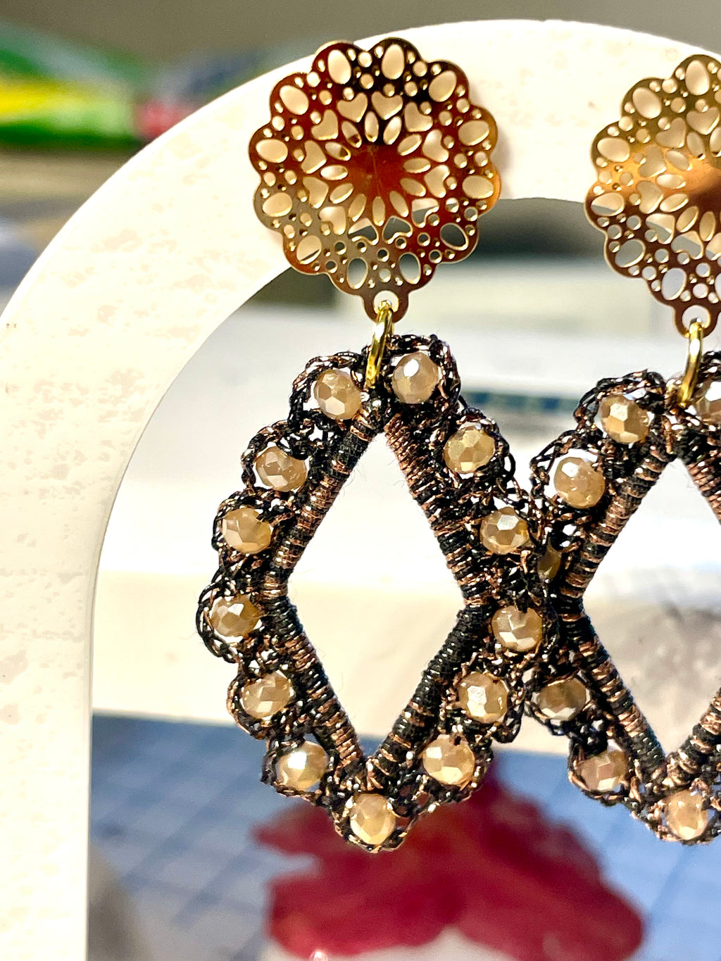 Boucles d’oreilles perles de verre Baroque - Aux fleurs de Chloé Boucles d’oreilles perles de verre Baroque Boucles d’oreilles Boucles d’oreilles