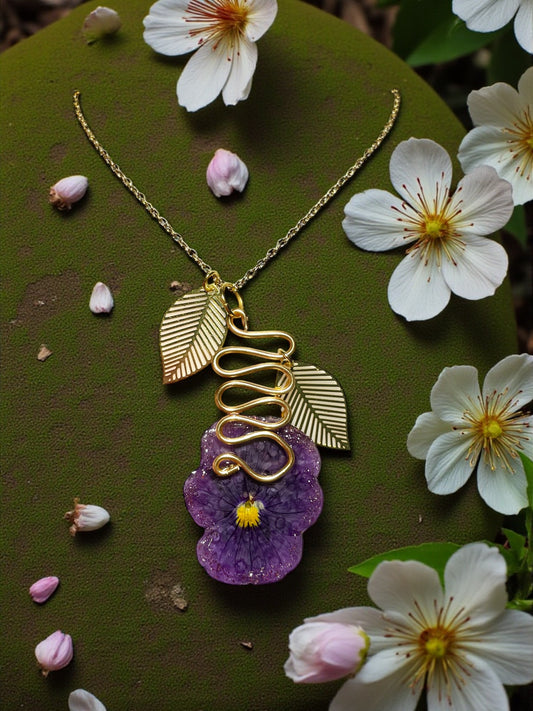 Collier Pensée Violette Tentation