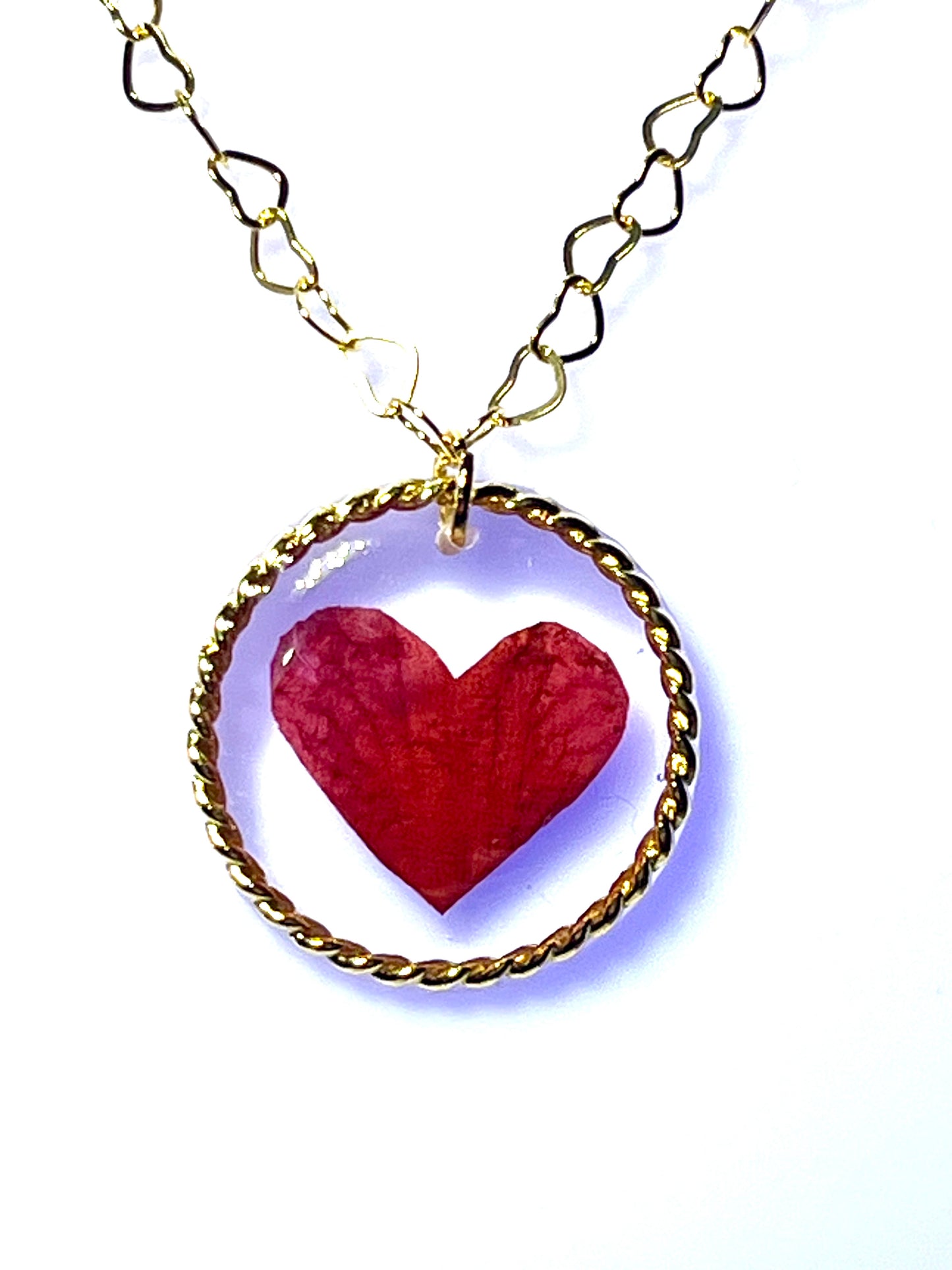 Collier cœur de Camélia