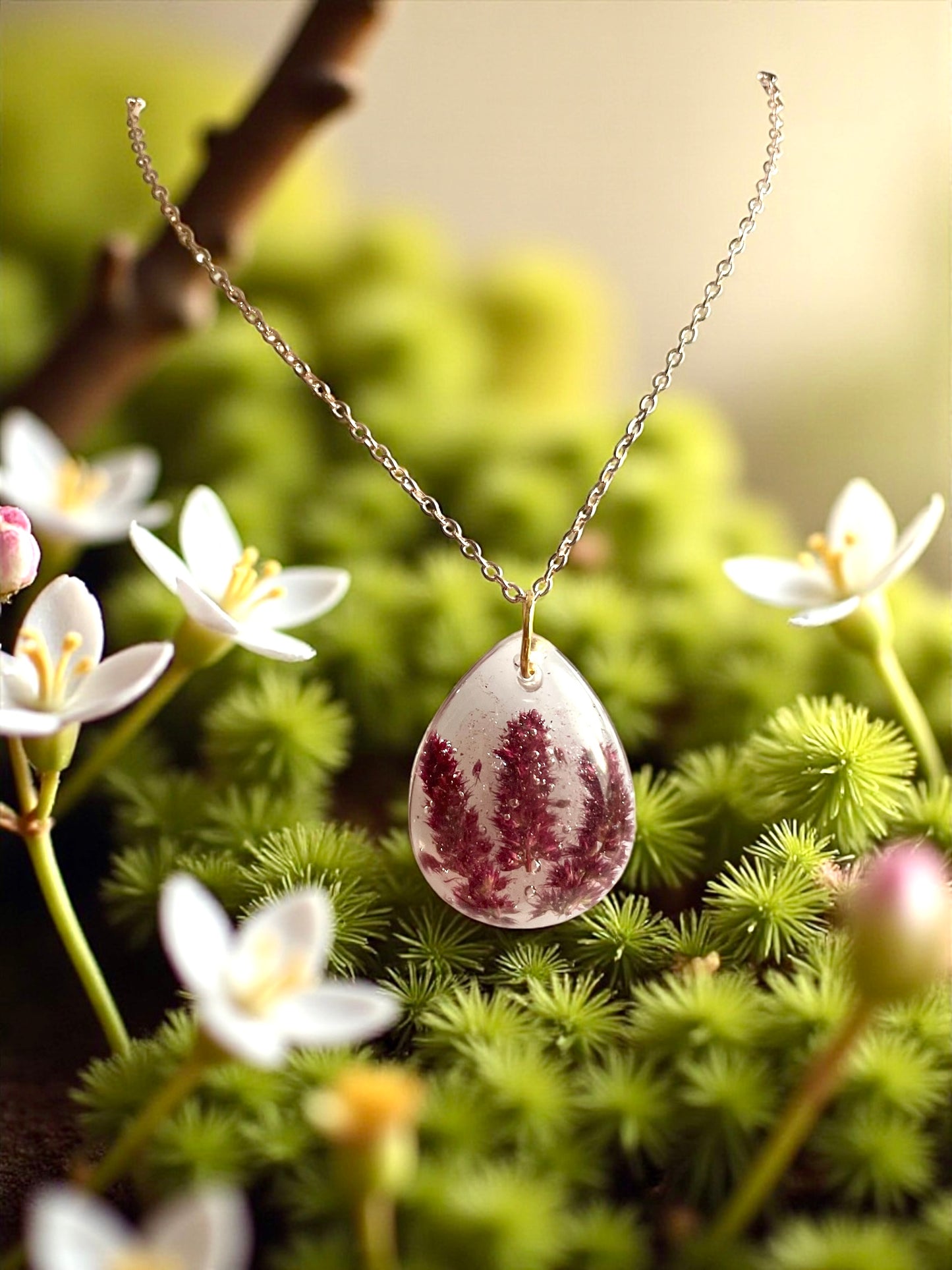 Collier pendentif Amaranthe queue de renard