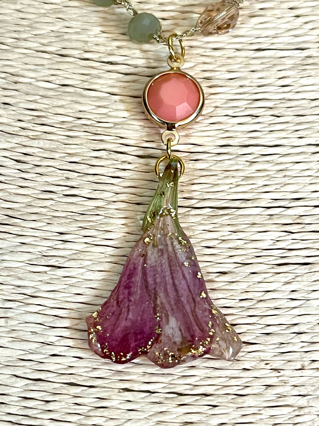 Weigela flower necklace