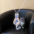 Collier Chat Pétales de Centaurée - Aux fleurs de Chloé Collier Chat Pétales de Centaurée Collier Collier