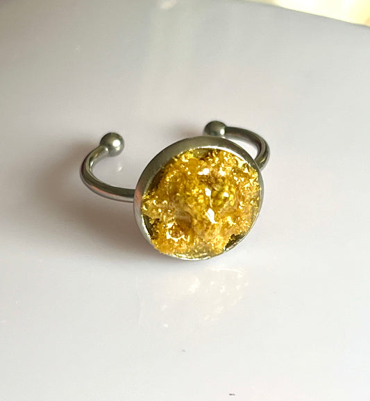 Bague fleurs de Mimosa