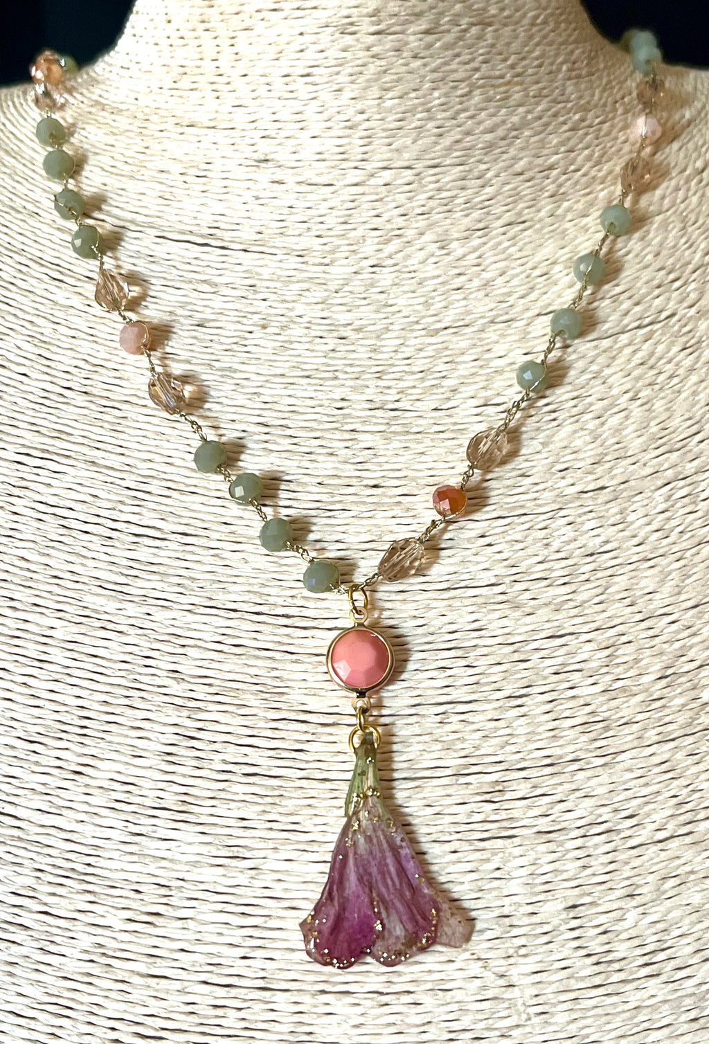 Weigela flower necklace