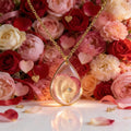 Collier larme de pétale de Rose rose Aux fleurs de Chloé