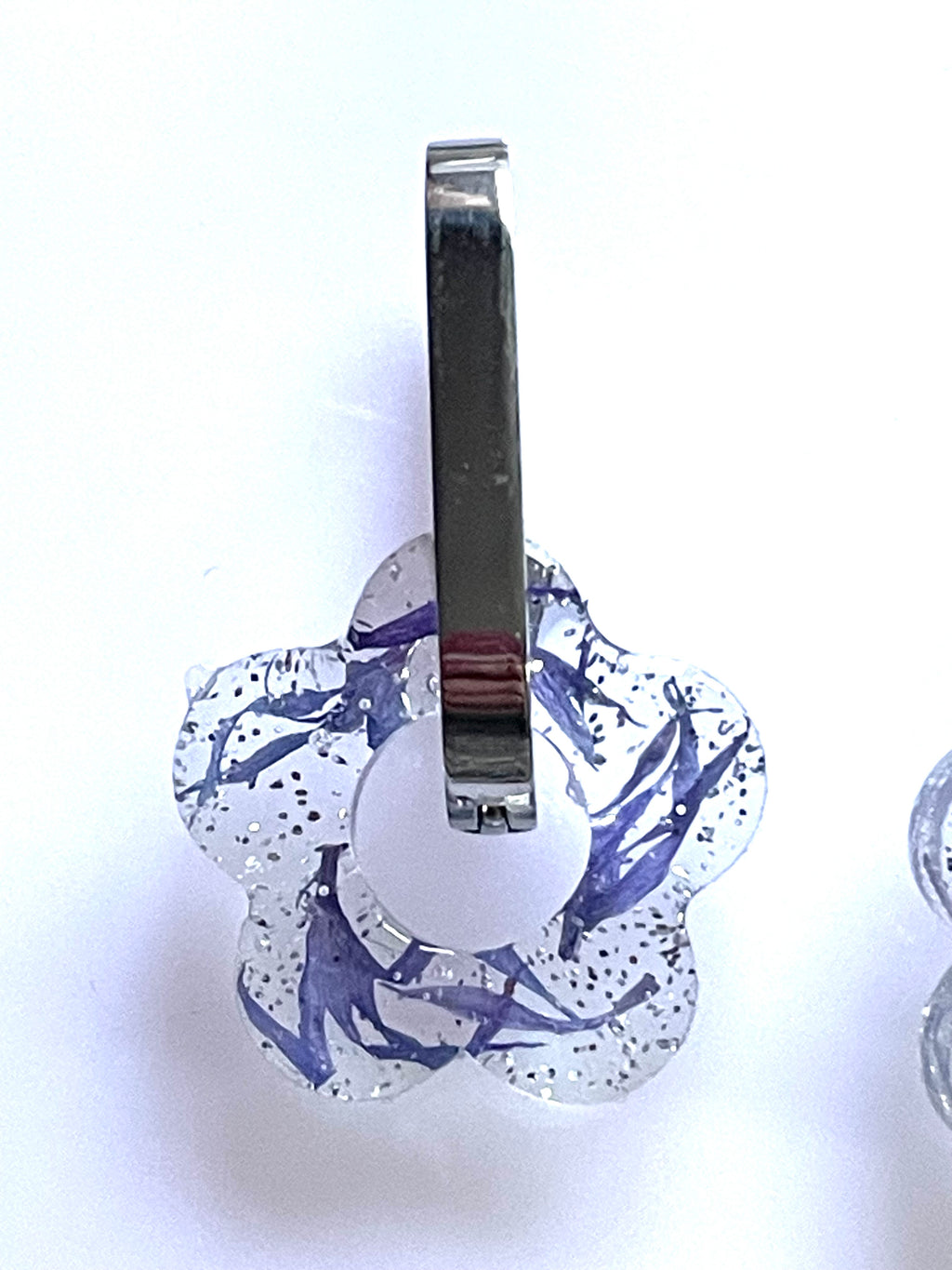 Pampilles Bleuet argentées - Aux fleurs de Chloé Pampilles Bleuet argentées Boucles d’oreilles Boucles d’oreilles