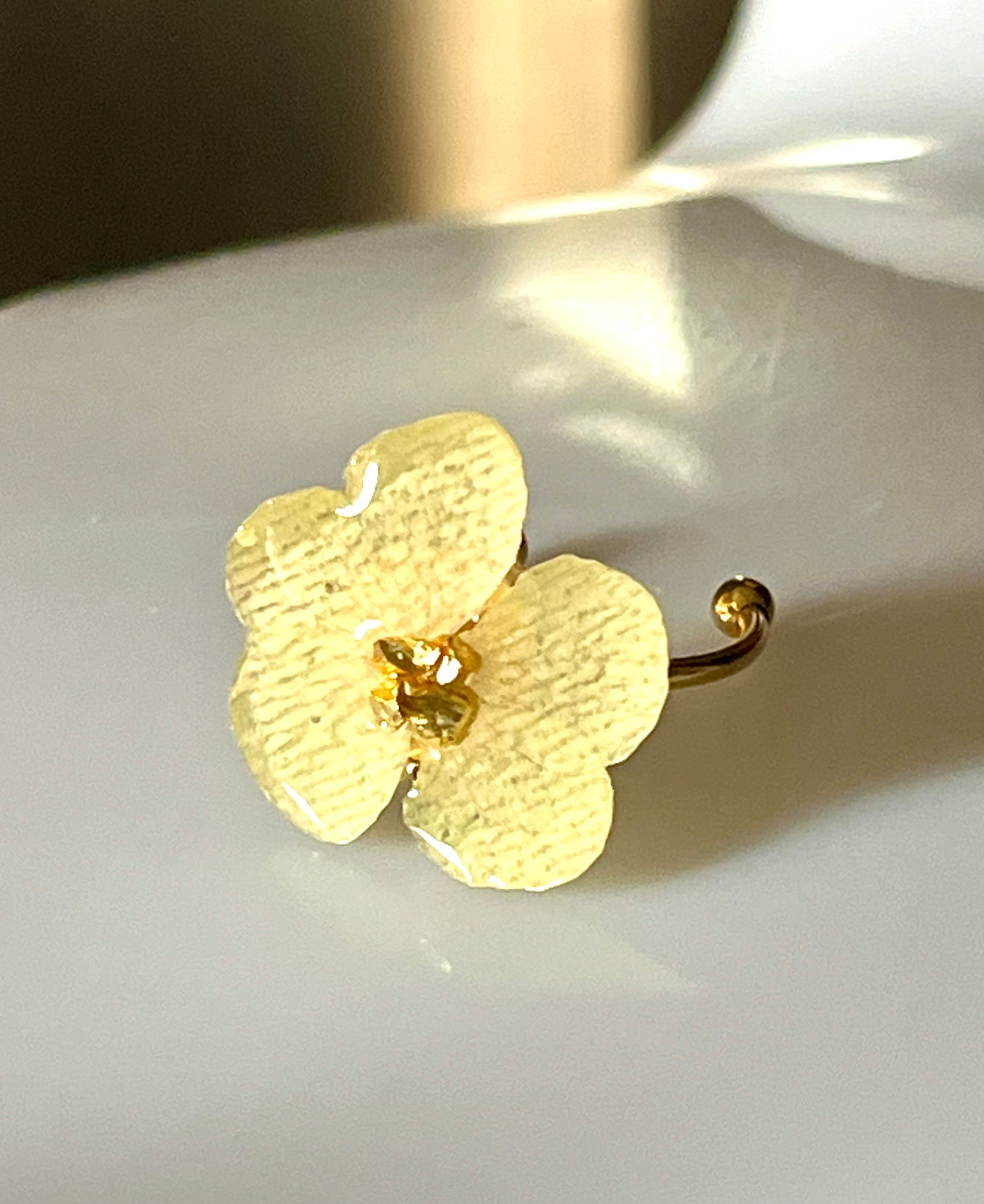 Bague hortensia naturel