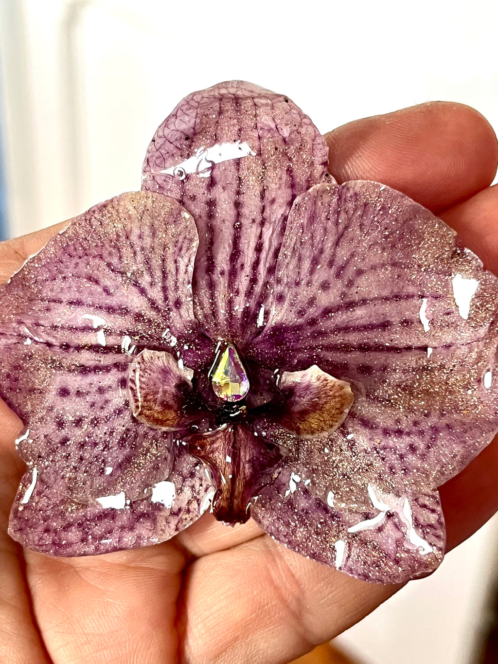 Broche orquidée fleurie