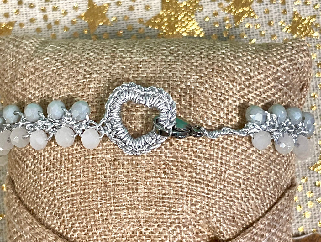 Parure bijou de dos & bracelet perles de verre - Aux fleurs de Chloé Parure bijou de dos & bracelet perles de verre Parure bijoux Parure bijoux