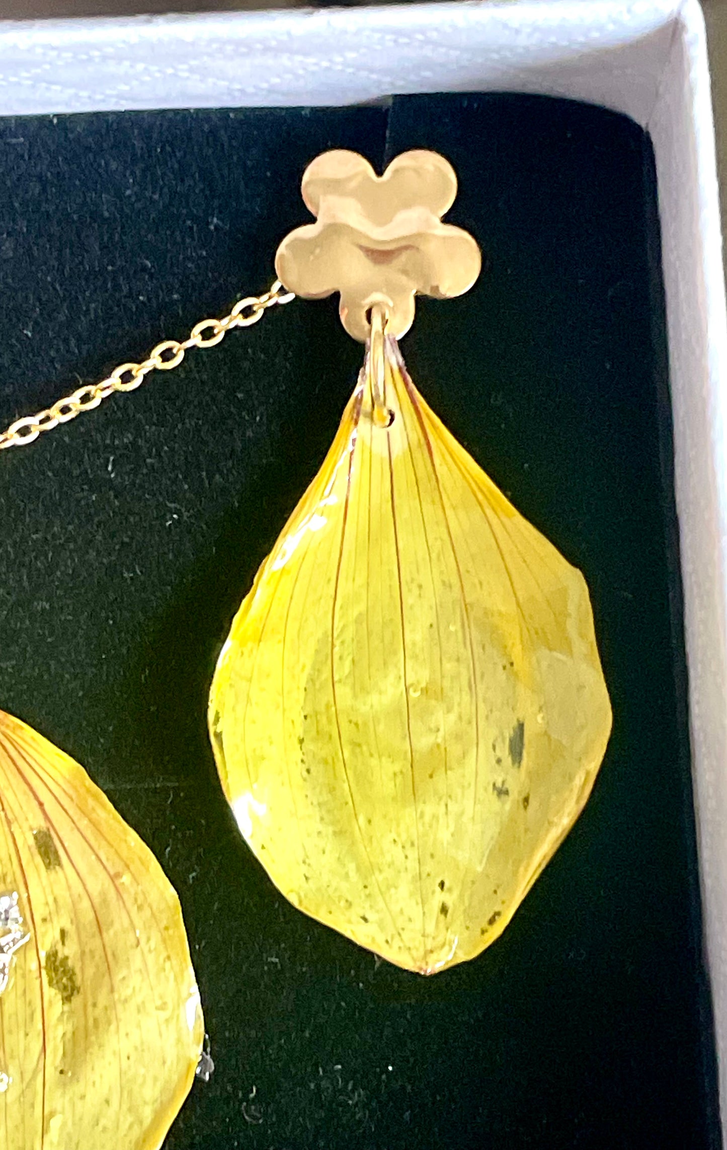 Parure bijoux pétales Dahlia