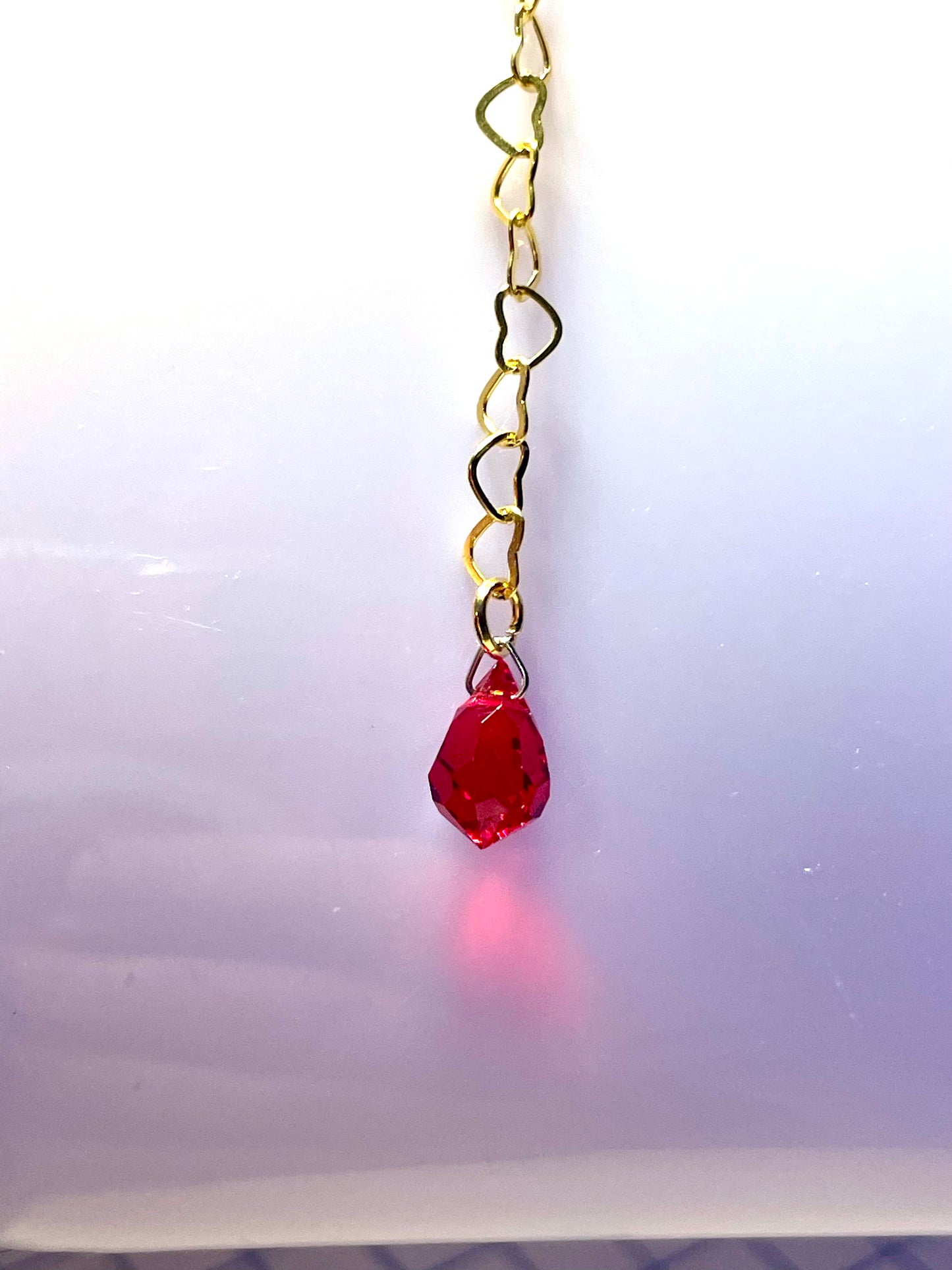Collier petits cœurs  ajustable Orchidée Cambria - Aux fleurs de Chloé Collier petits cœurs  ajustable Orchidée Cambria Collier Collier