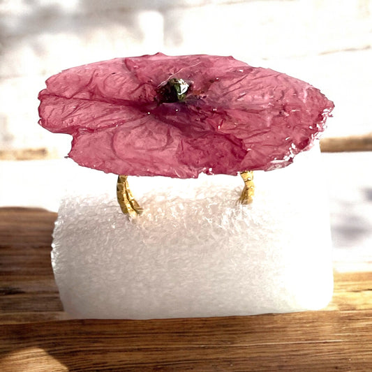 Bague fleur de Coquelicot