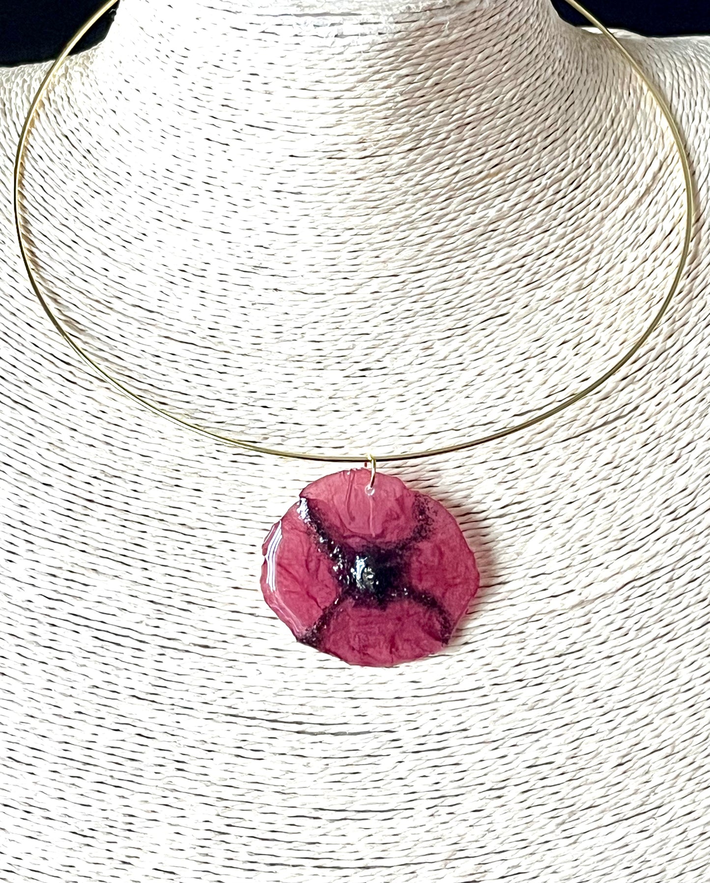 Collier tour de cou Coquelicot