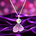 Collier pétale de Mauve Fantasia - Aux fleurs de Chloé Collier pétale de Mauve Fantasia Collier Collier