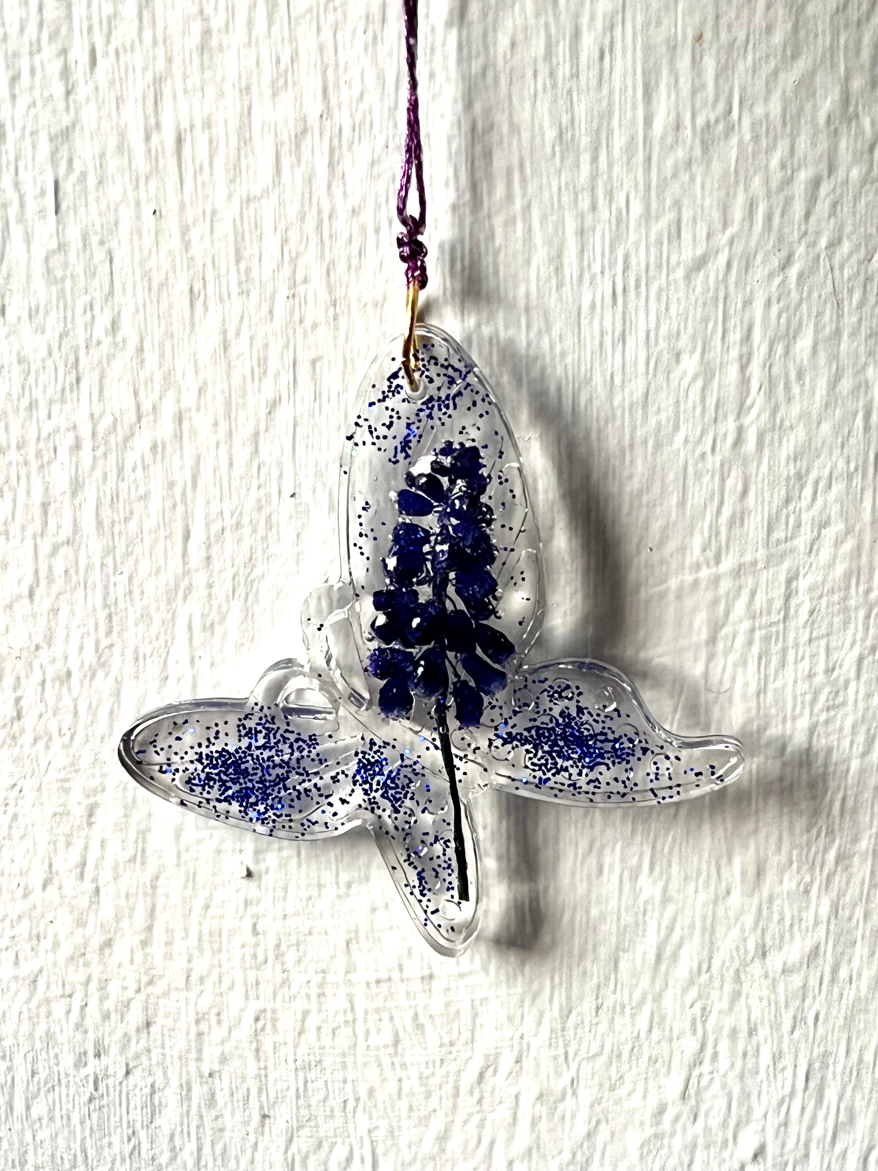 Driftwood and natural flower hanging decoration
