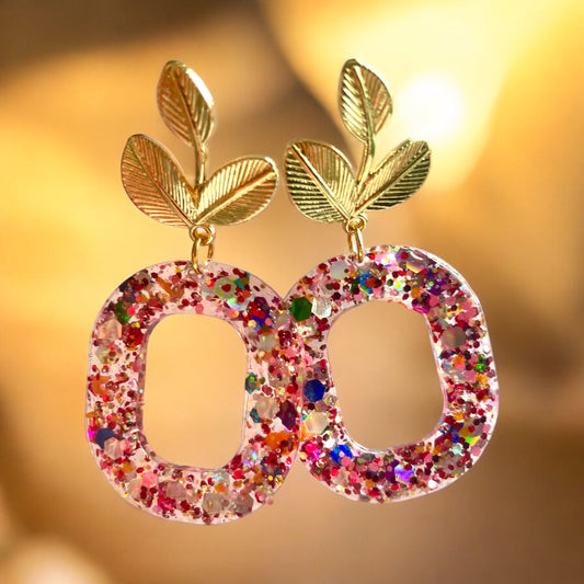 Boucles d’oreilles paillettes multicolores