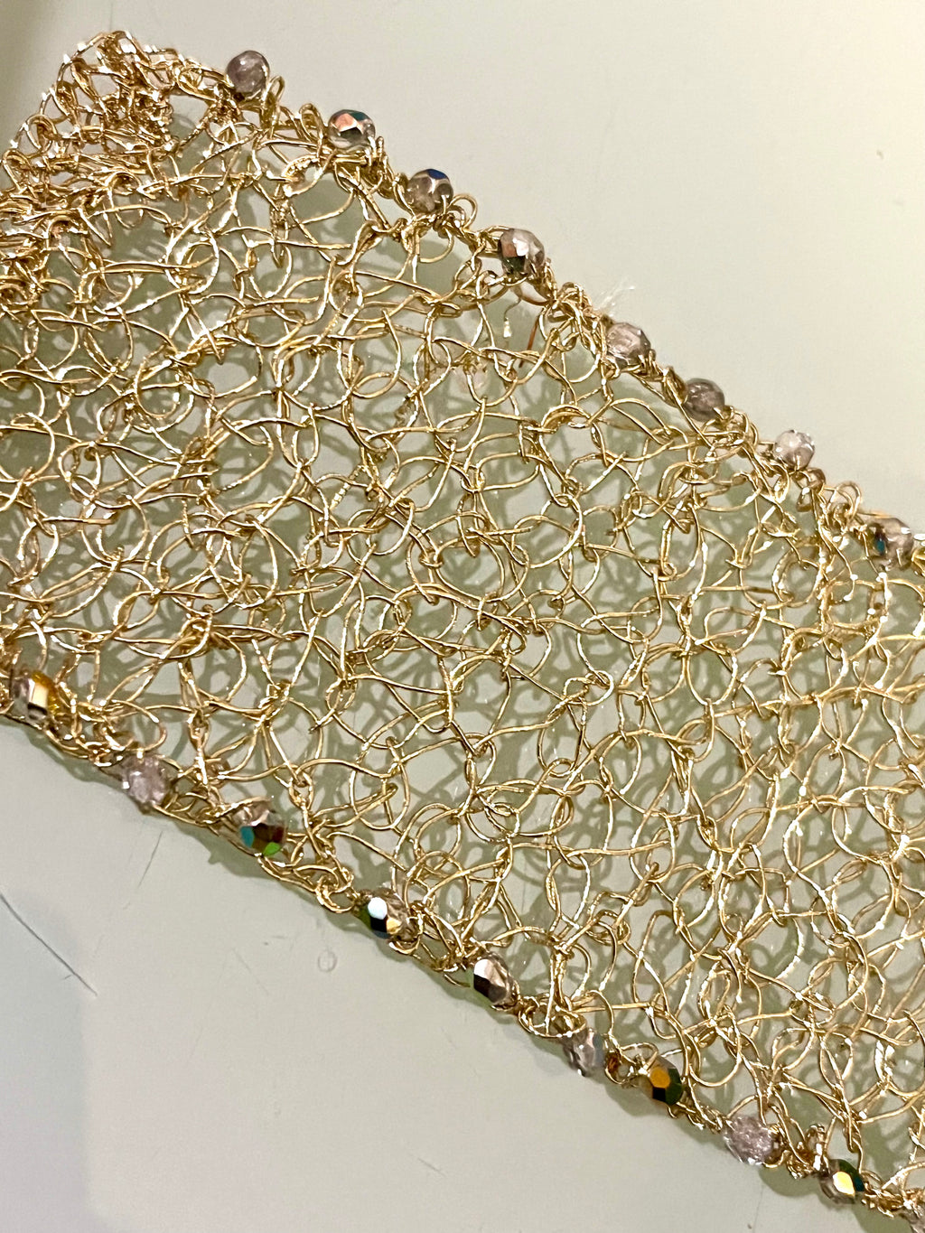 ✨ Metallic Crochet Cuff Bracelet ✨
