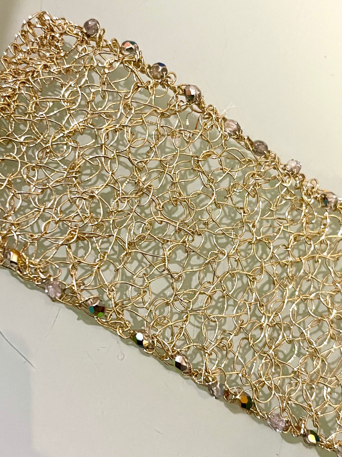 ✨ Bracelet Manchette en Crochet Métallique ✨