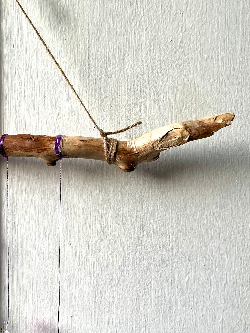 Driftwood and natural flower hanging decoration
