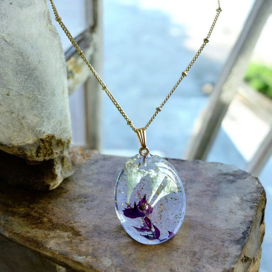 Pendentif ovale Arbre à faisans