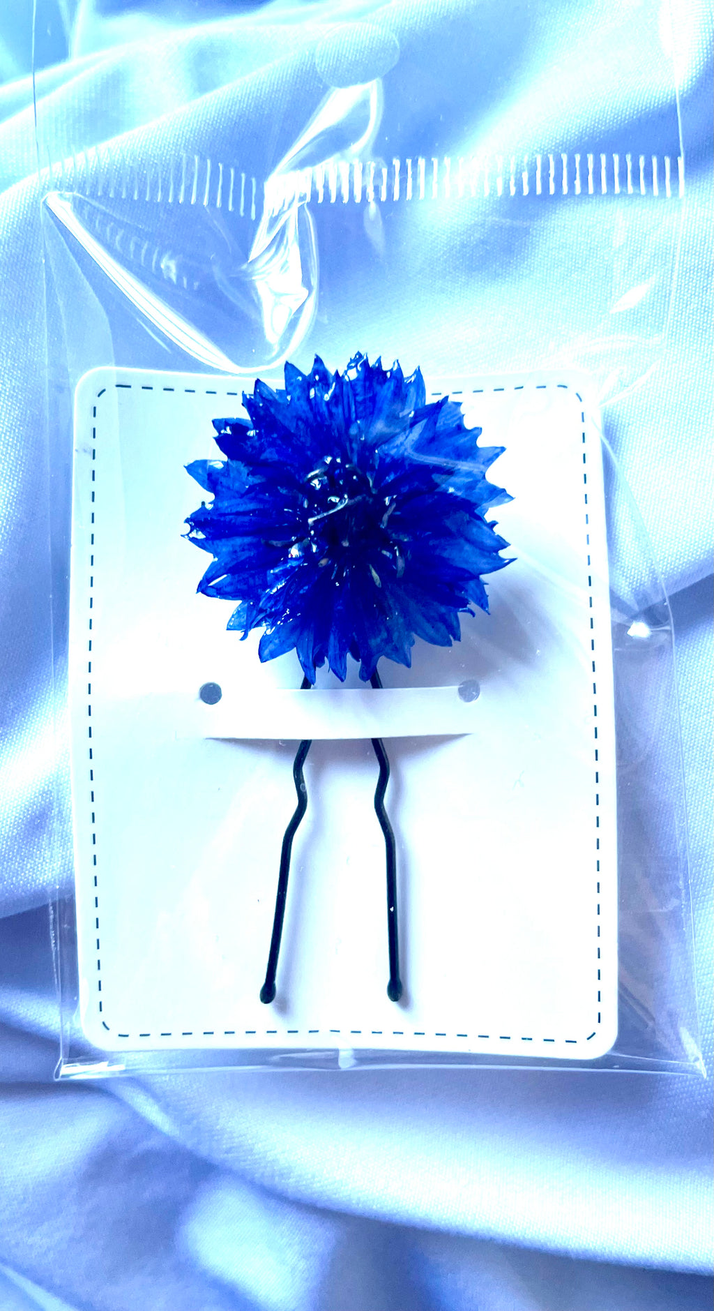 Petite épingle à chignon Bleuet - Aux fleurs de Chloé Petite épingle à chignon Bleuet Epingle à cheveux Epingle à cheveux