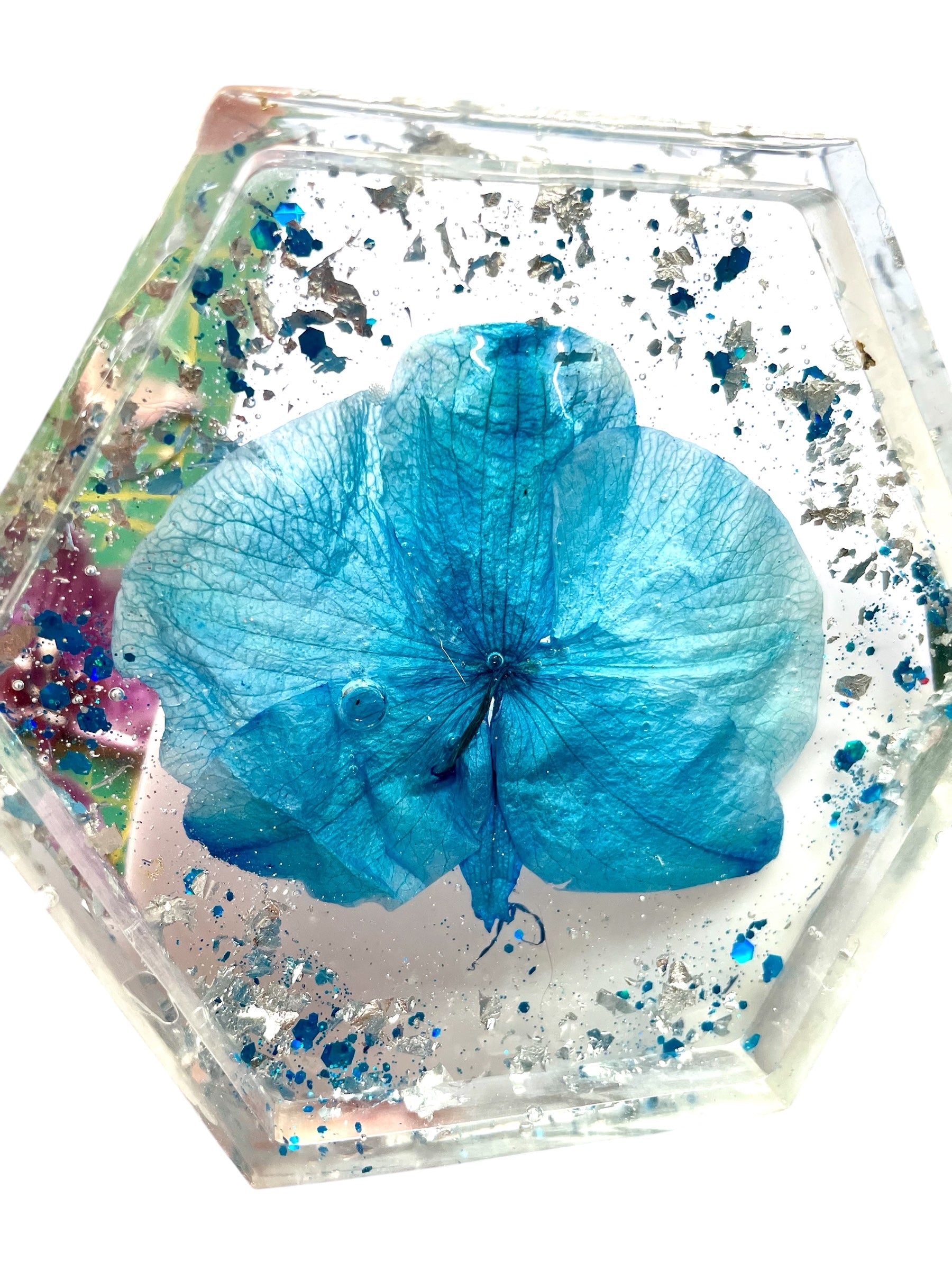 Plateau décoratif Orchidée Bleue - Aux fleurs de Chloé Plateau décoratif Orchidée Bleue Objet décoratif Objet décoratif