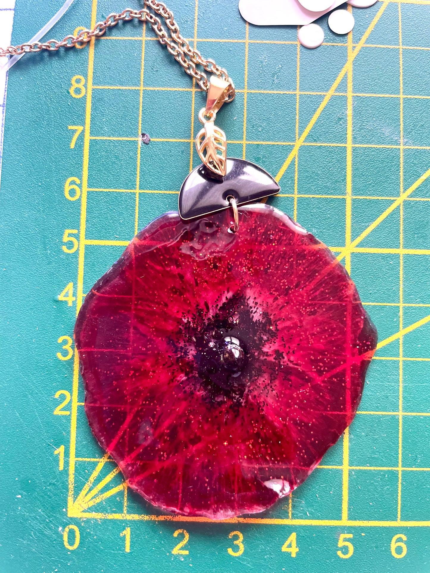 Collier Coquelicot revisité plaqué or