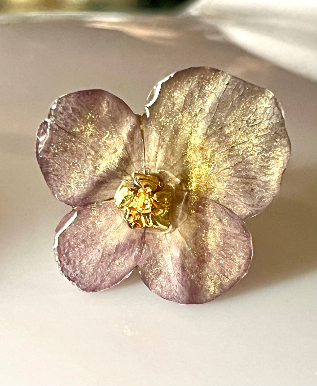 Bague hortensia naturel