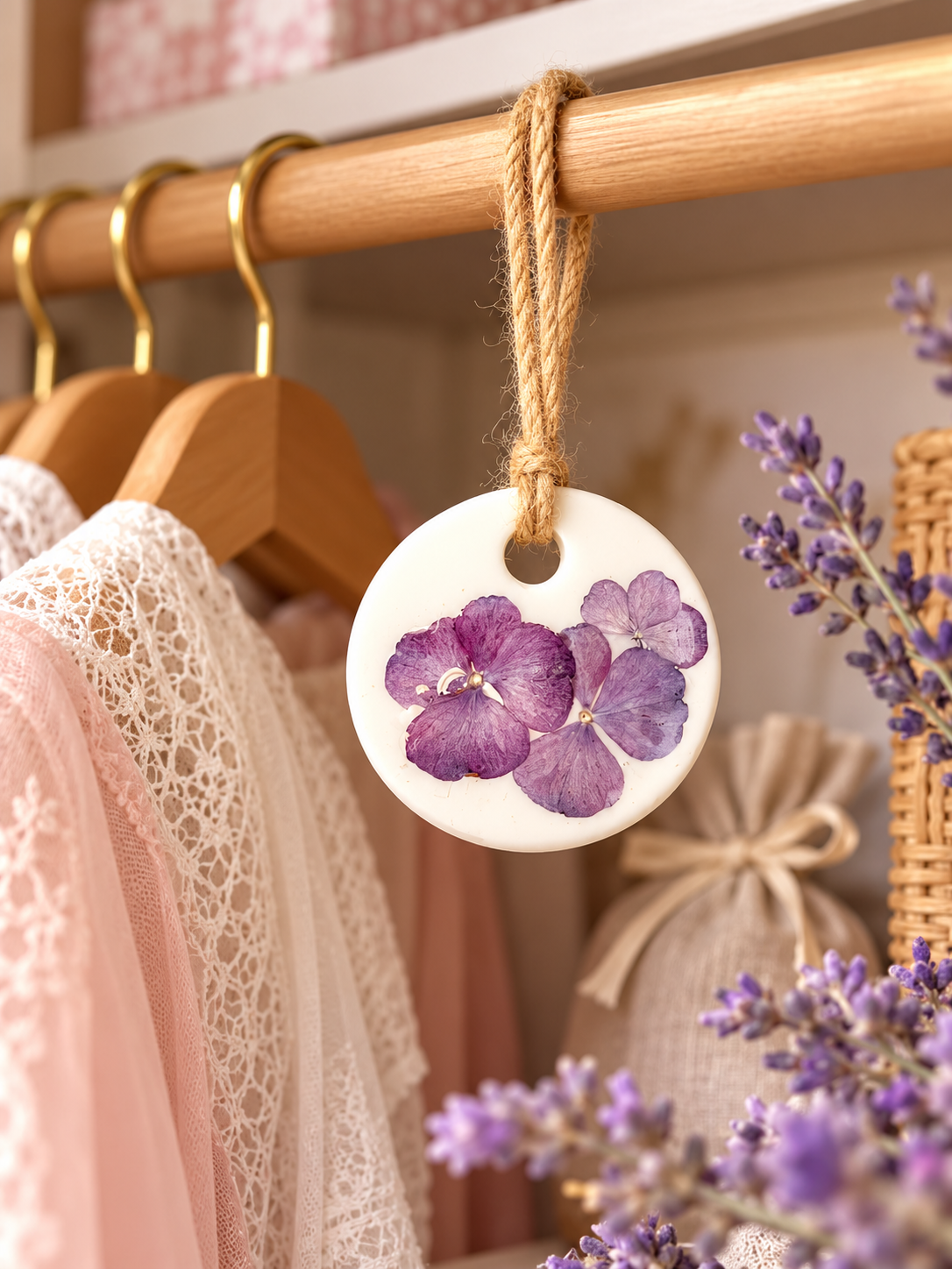 Médaillon parfumé fleurs naturelles séchées | Aux Fleurs de Chloé
