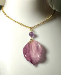 Collier 💜 Améthyste & Hellébore 🌸