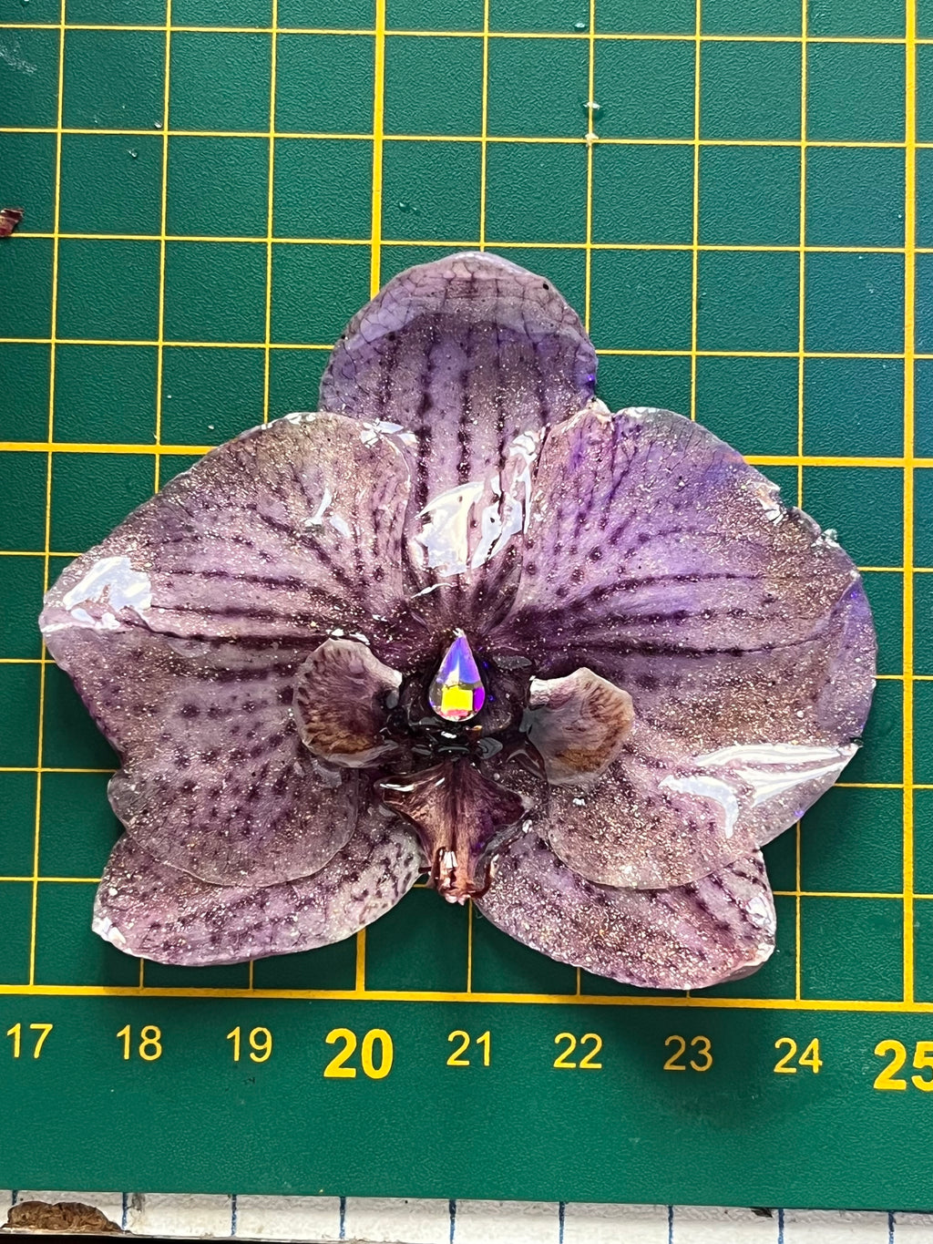 Broche orquidée fleurie