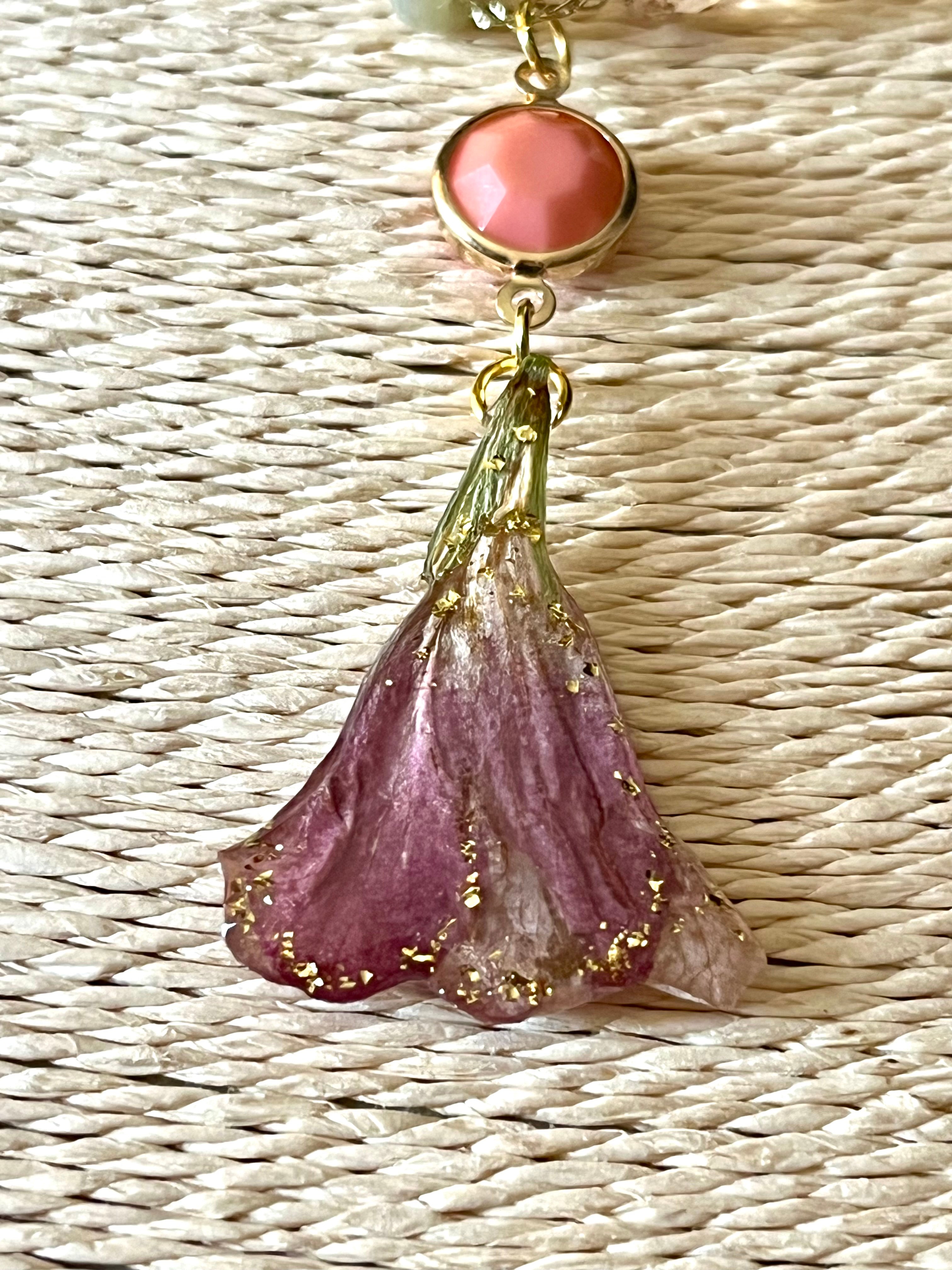 Weigela flower necklace
