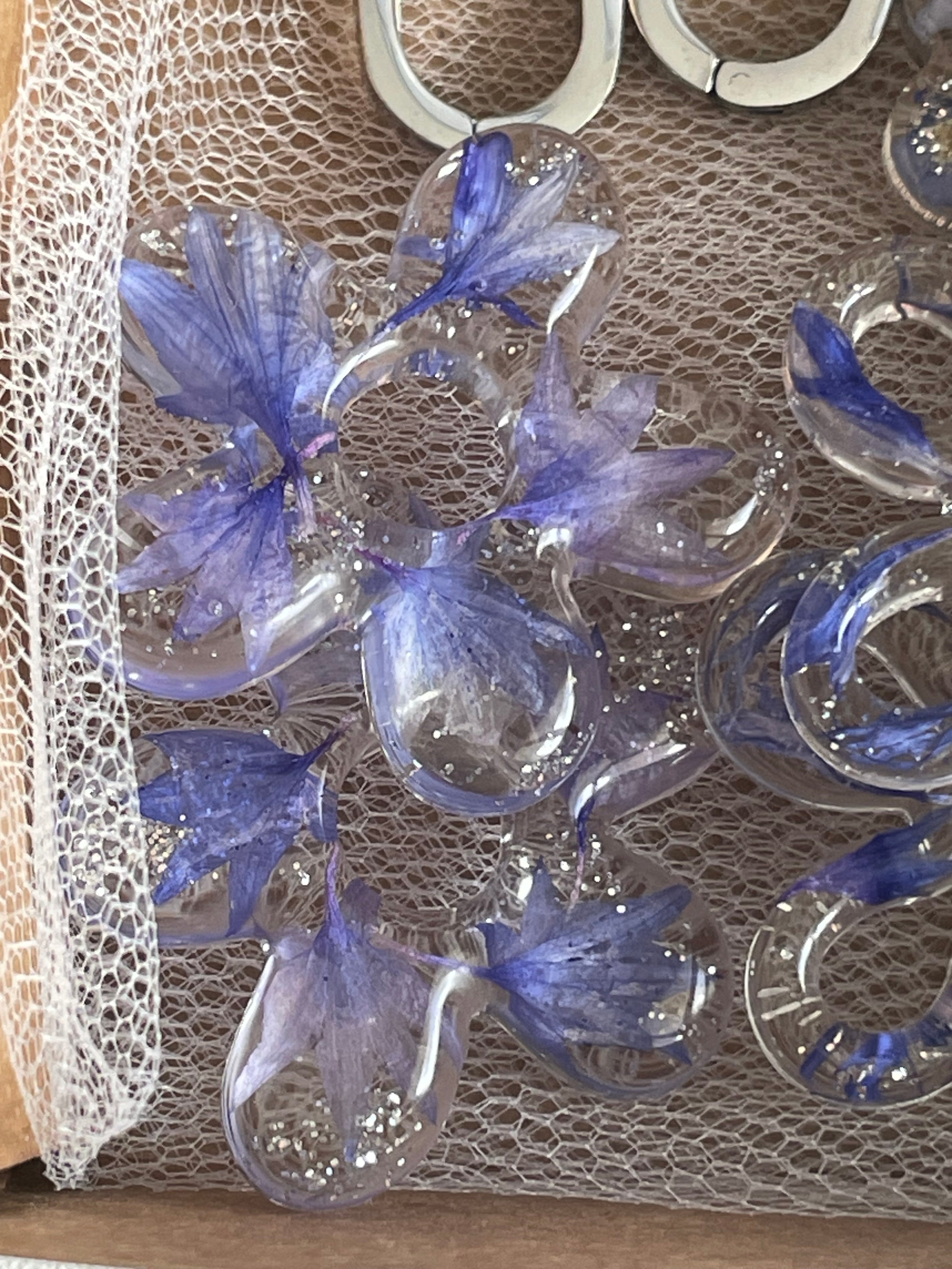 Box bleue pampilles - Aux fleurs de Chloé Box bleue pampilles Boucles d’oreilles Boucles d’oreilles