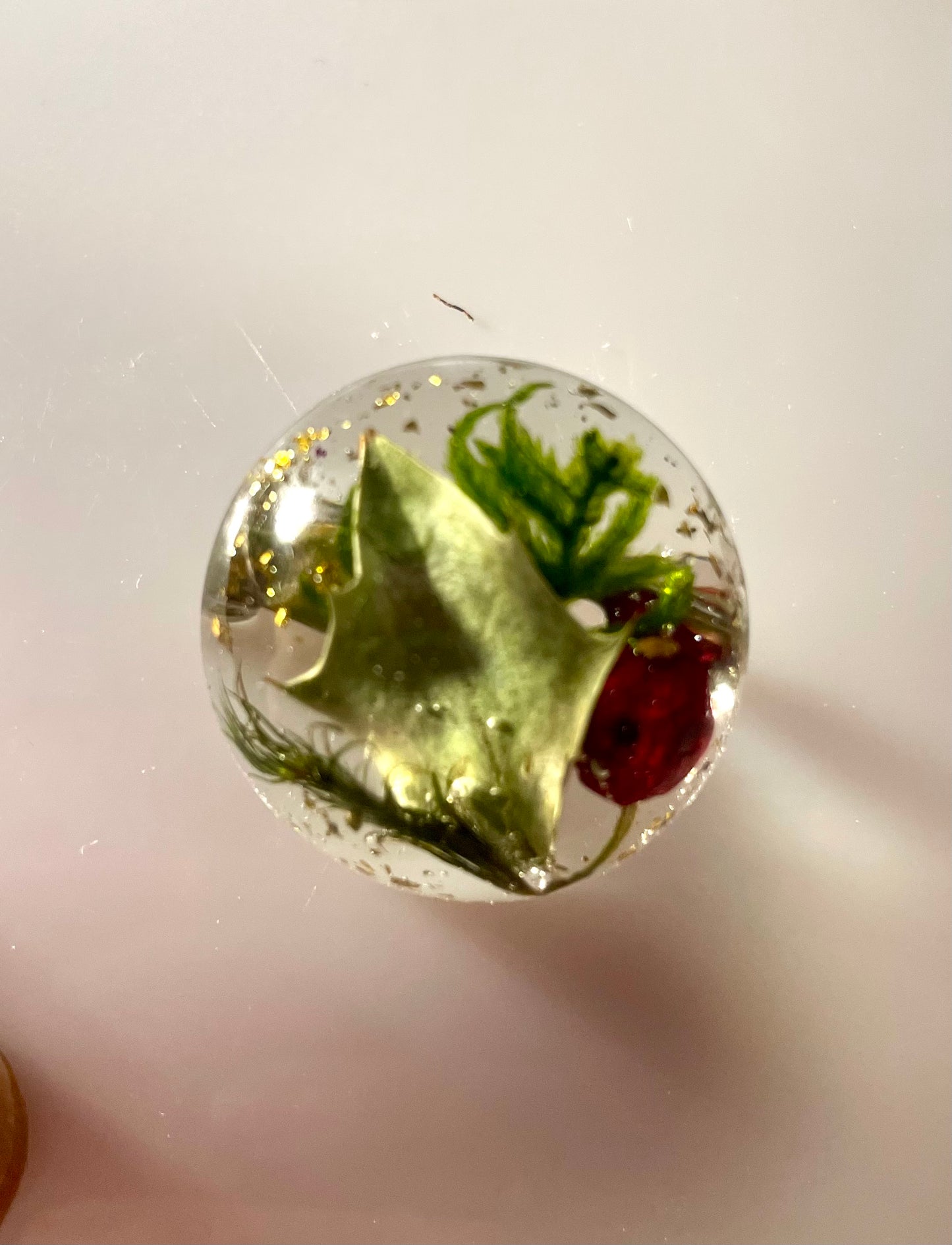 Broche Noël feuille de Houx