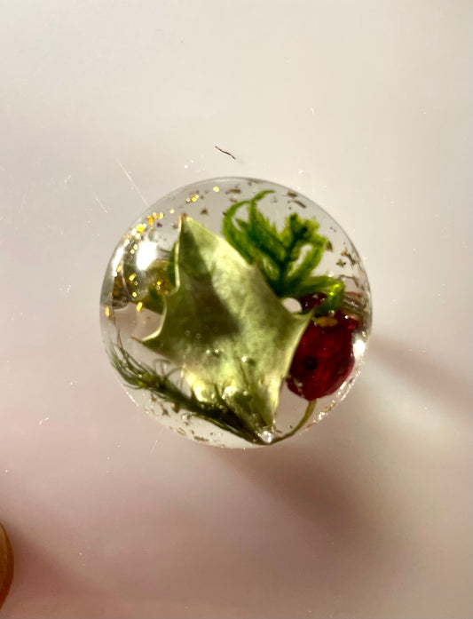 Broche Noël feuille de Houx