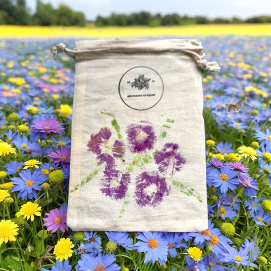 Pochon fleurs œillets