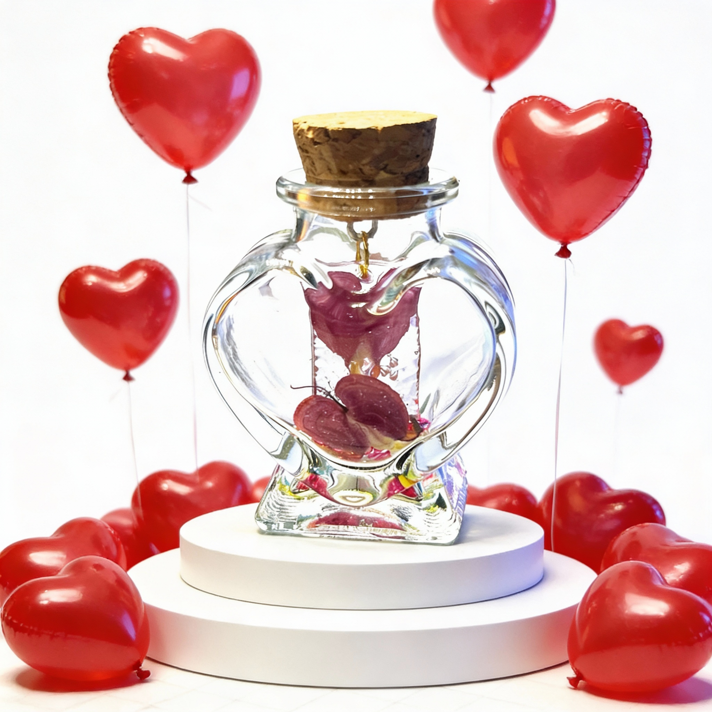 Fiole  pendentif fleur de Cœur de Marie