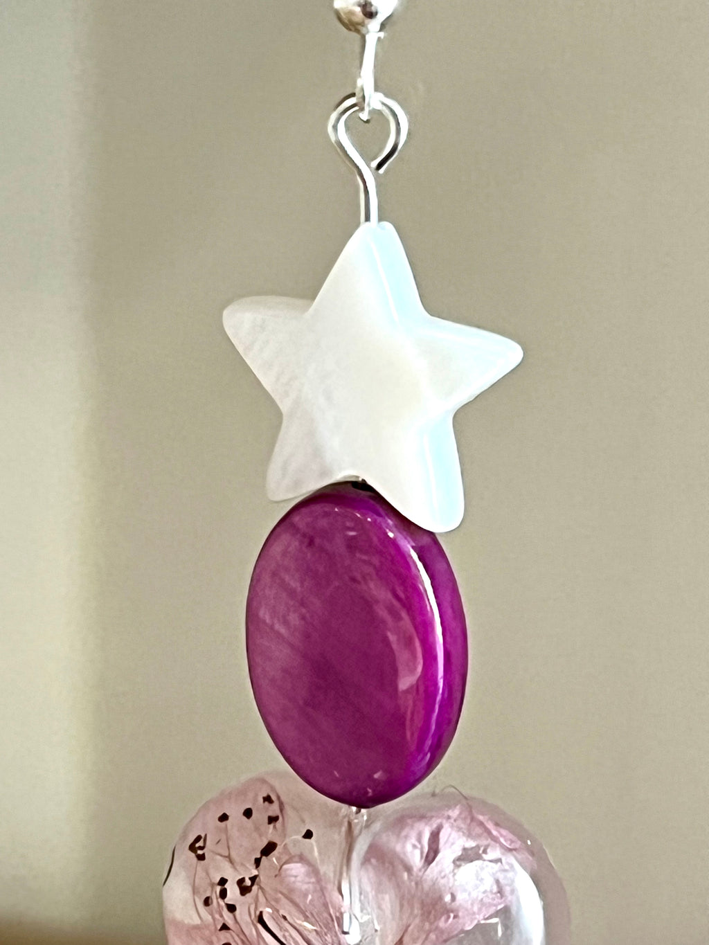 Prunus & Mother-of-Pearl Earrings – Floral Radiance