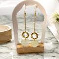 Boucles d’oreilles pendantes pétales hortensia blanc - Aux fleurs de Chloé Boucles d’oreilles pendantes pétales hortensia blanc Boucles d’oreilles Boucles d’oreilles