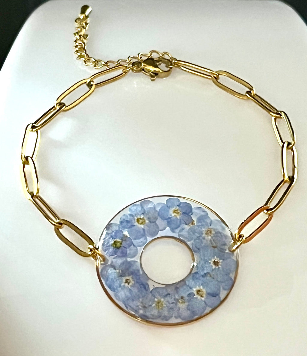 Bracelet Couronne fleurie Miosotis